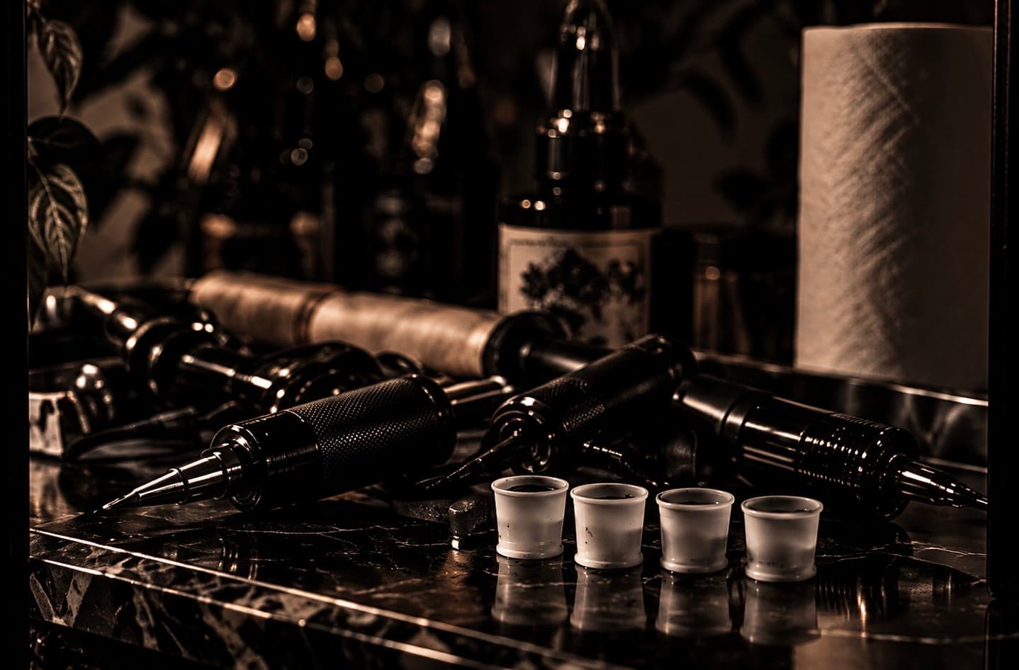 Tattoo machines and ink cups